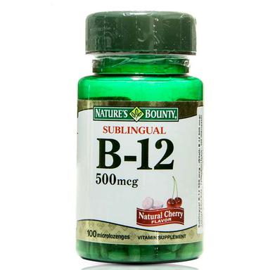 Nature's Bounty Sublingual Vitamin B12 500 mcg 100 Tablet